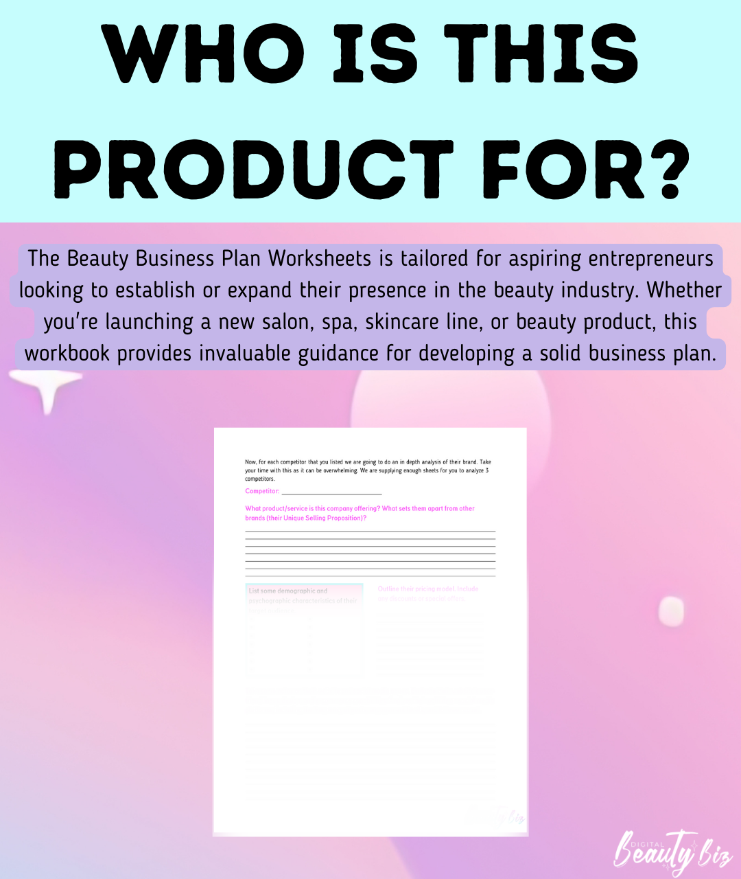 Beauty Business Plan Worksheets