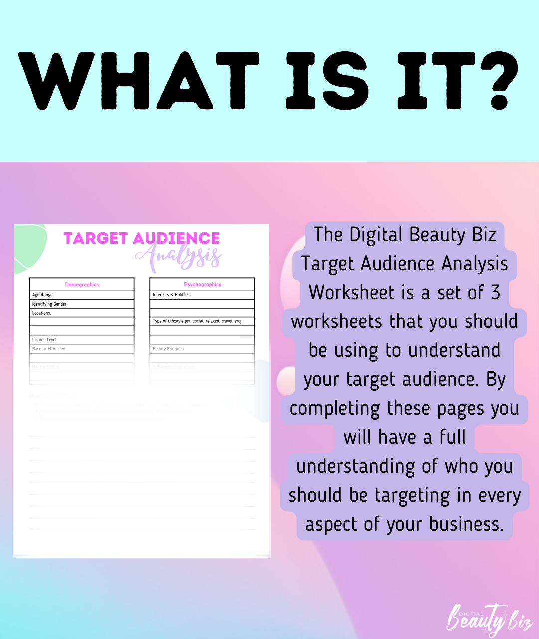 Target Audience Analysis Worksheet