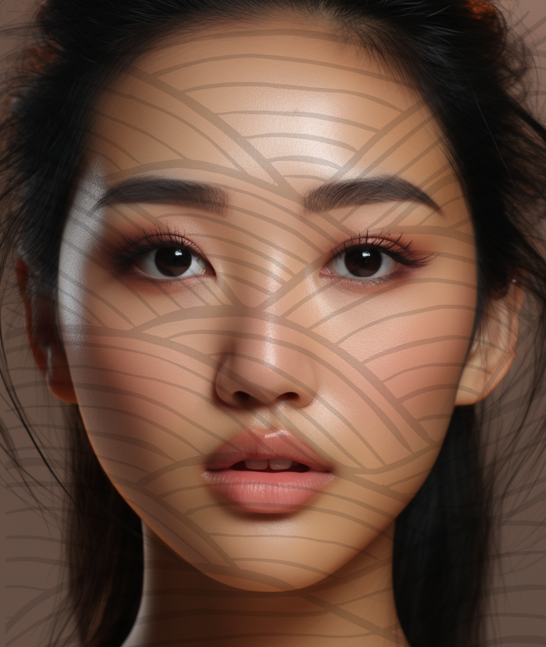 21 AI Full Face of Makeup Stock Photos